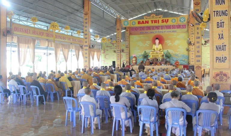 Một hoạt động được BTS Phật giáo tỉnh Đồng Nai tổ chức tại chùa Tỉnh Hội (P.Hiệp Hòa, TP.Biên Hòa) - Ảnh: Liên Trang